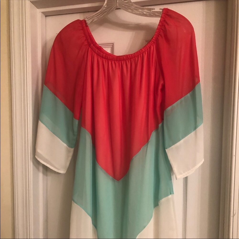 Color block Mommylicious maternity dress
